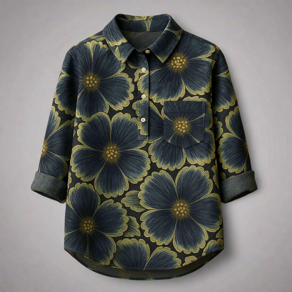 Alba™ | Blusa con fiori scuri