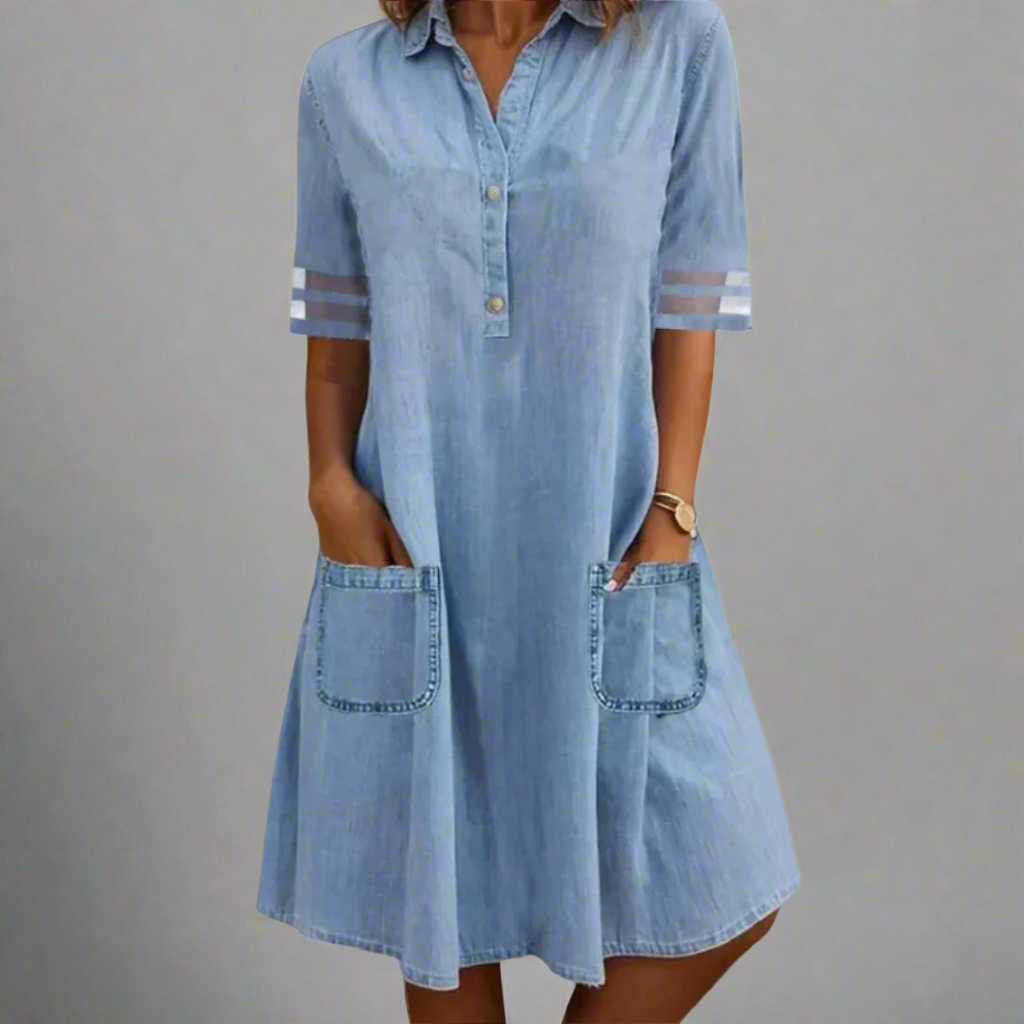 Kristen™ | Abito in denim con tasche