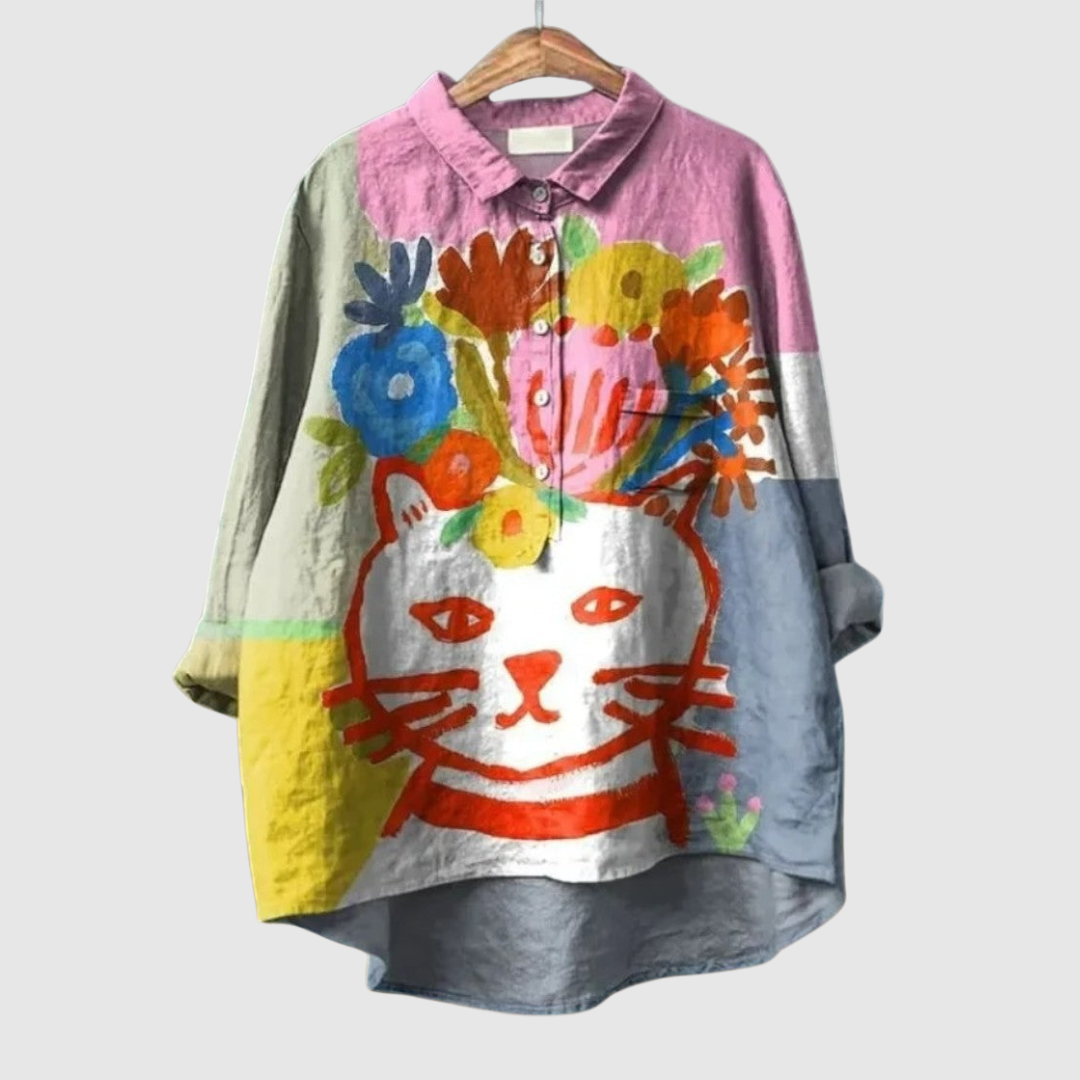 Amira™ | Blusa con stampa artistica