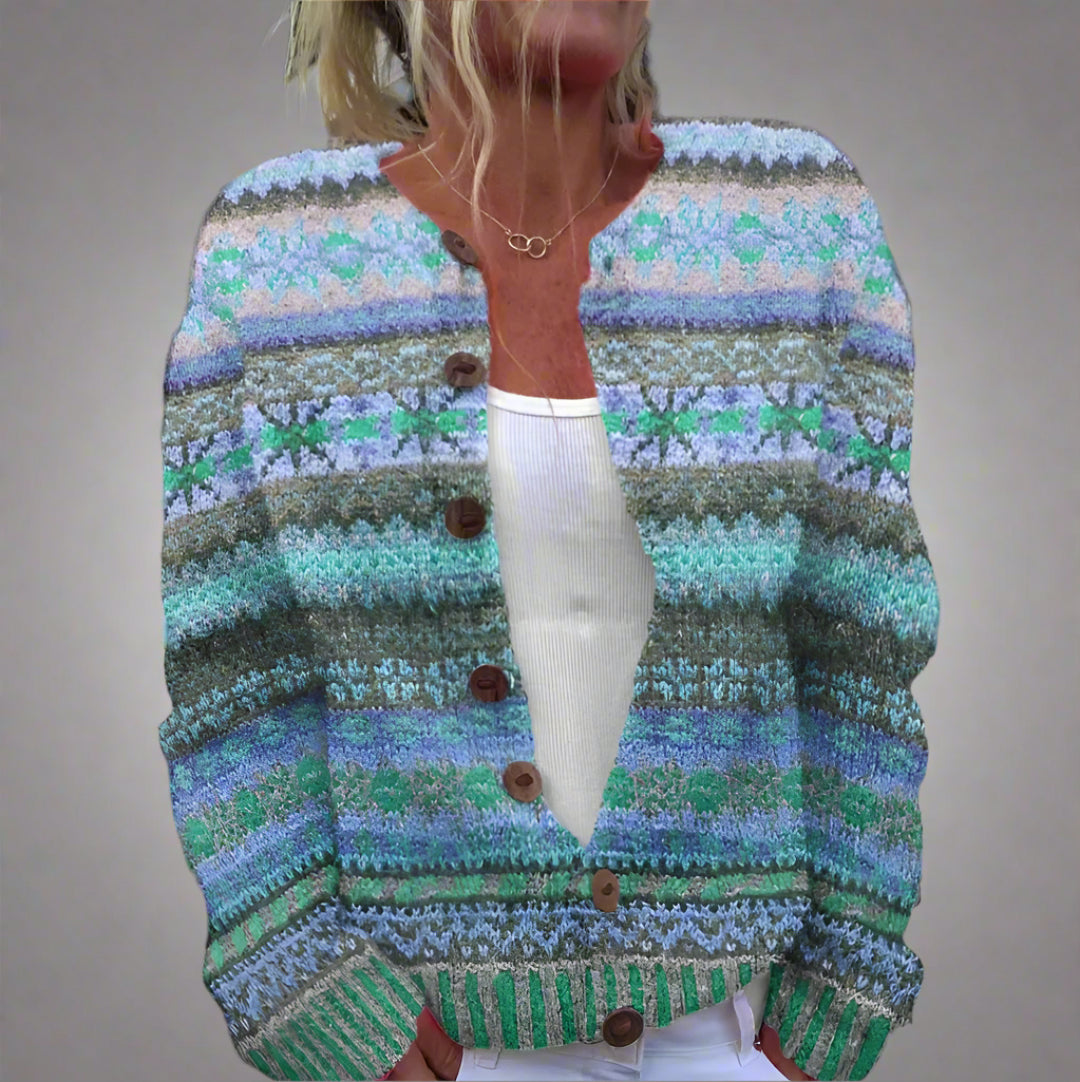 Lotte™ | Blazer blu con fantasia
