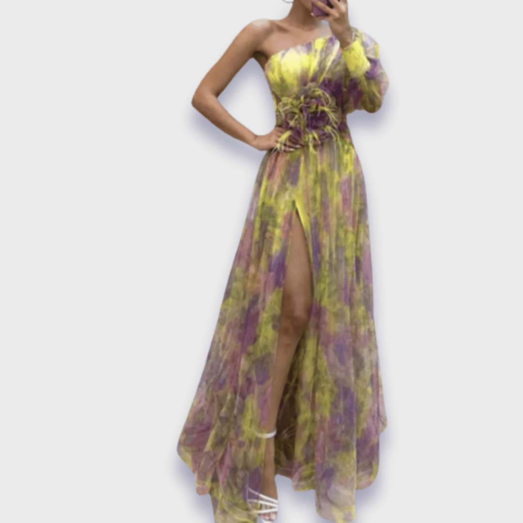 Tina™ | Vestito elegante artigianale in tessuto premium