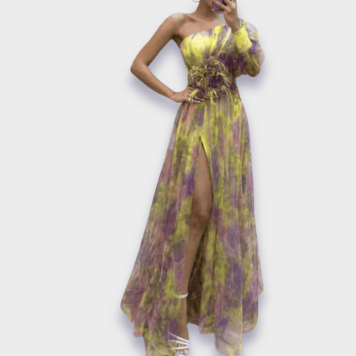 Tina™ | Vestito elegante artigianale in tessuto premium
