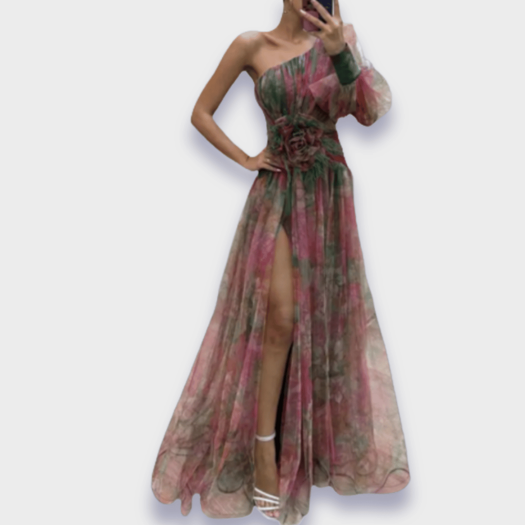 Tina™ | Vestito elegante artigianale in tessuto premium