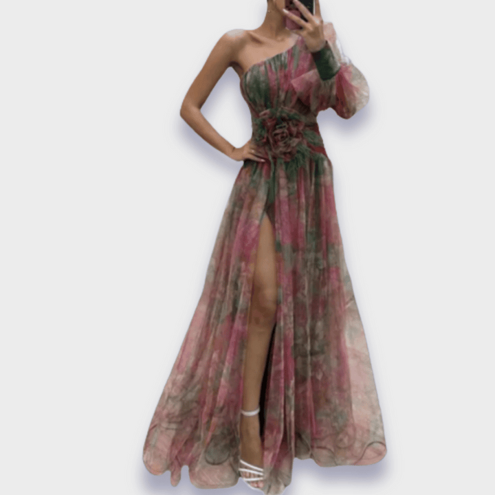 Tina™ | Vestito elegante artigianale in tessuto premium