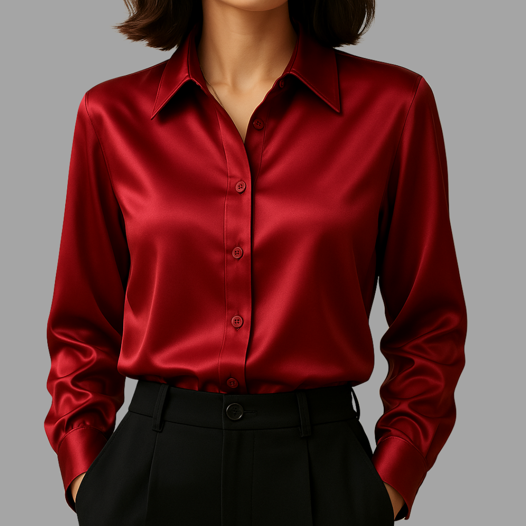 Wendaline™ | Blusa satin elegante