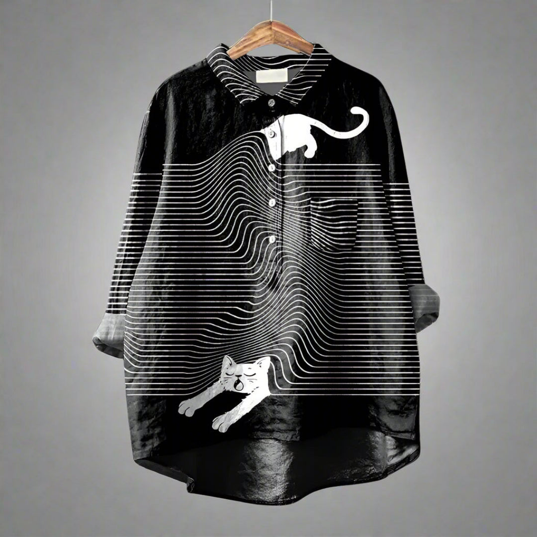 Elda™ | Blusa Elegante con Stampe Vivaci