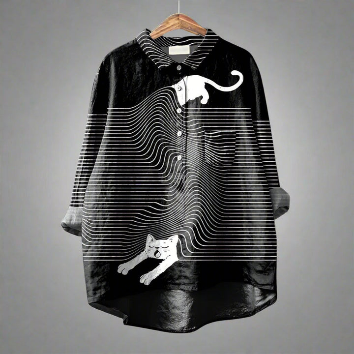 Elda™ | Blusa Elegante con Stampe Vivaci