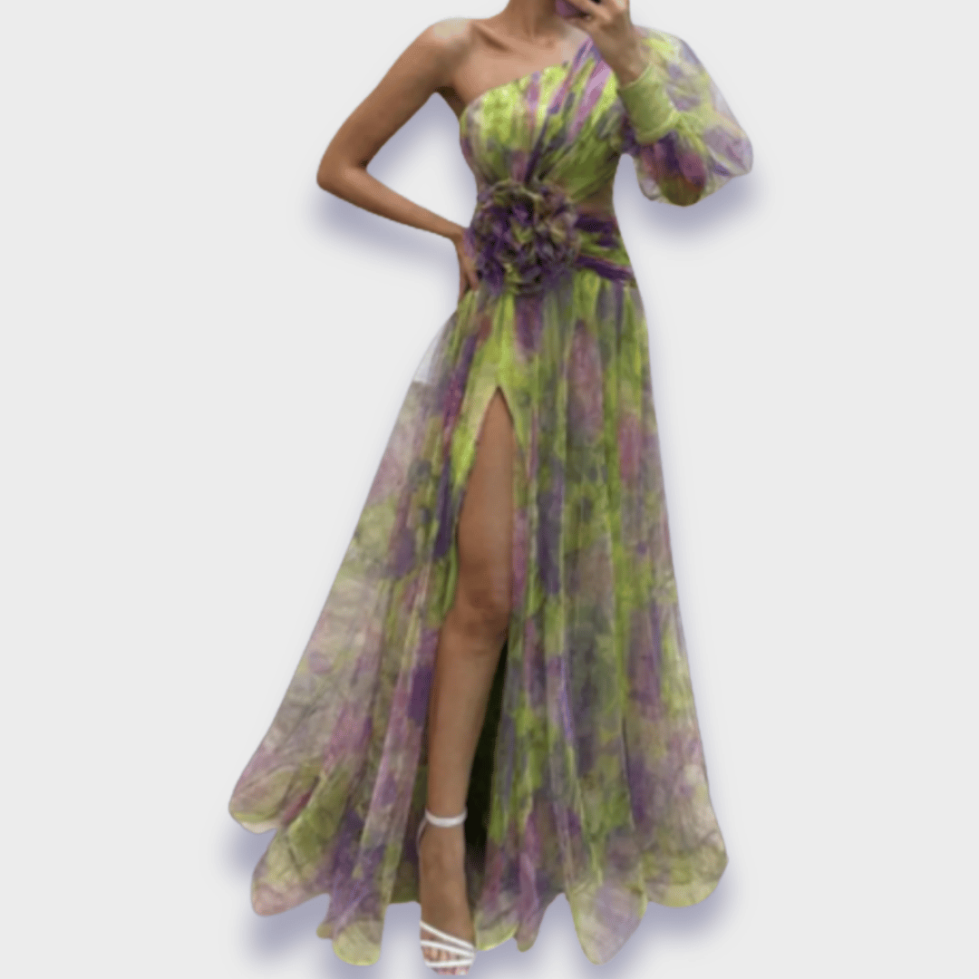 Tina™ | Vestito elegante artigianale in tessuto premium