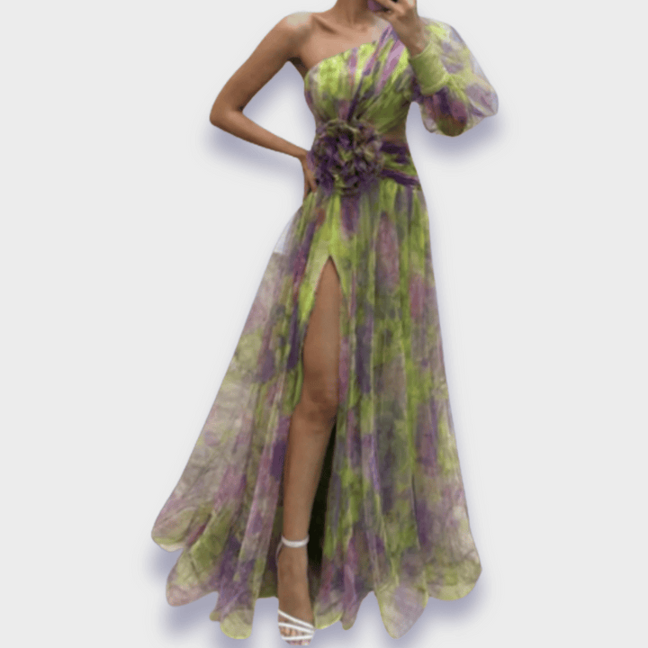 Tina™ | Vestito elegante artigianale in tessuto premium