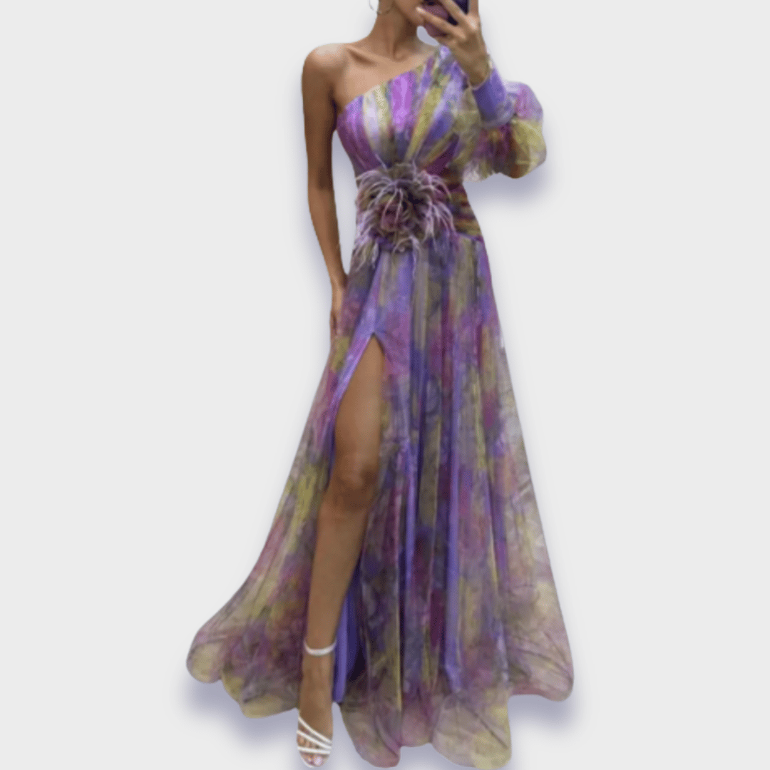 Tina™ | Vestito elegante artigianale in tessuto premium