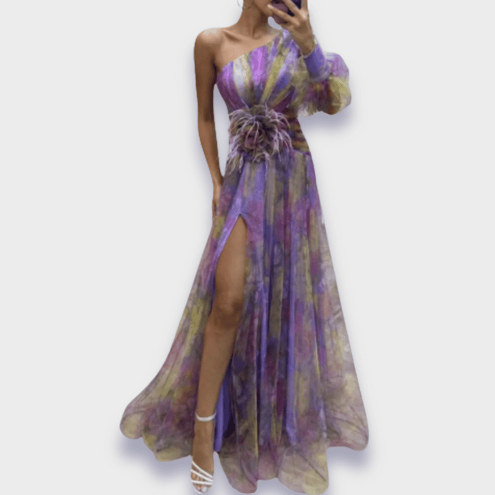 Tina™ | Vestito elegante artigianale in tessuto premium
