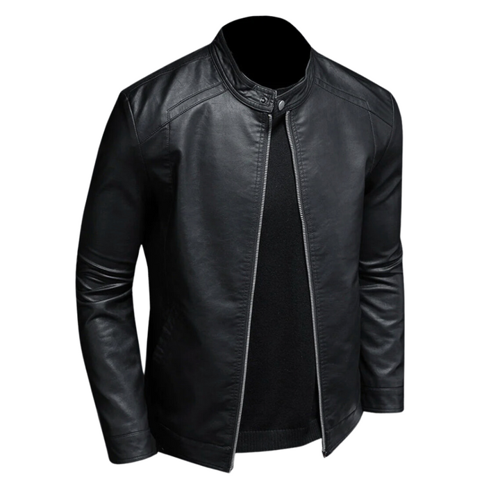 Alberto™ | Giacca in pelle con colletto