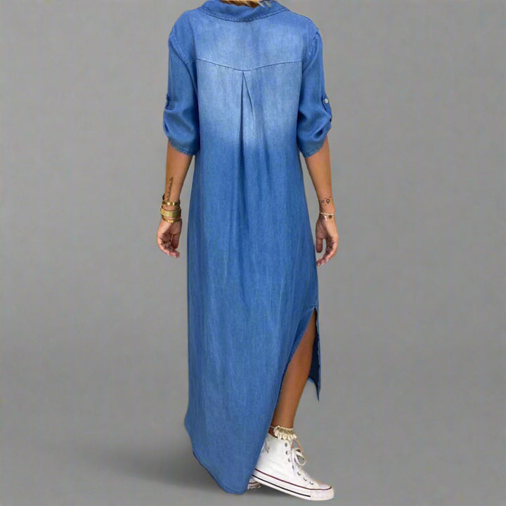 Andrea™ | Abito in denim con spacchi