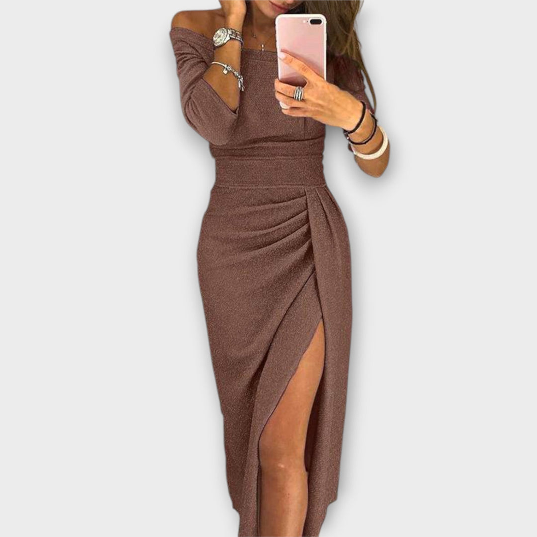 Malena™ | Vestito spalle scoperte glitterato