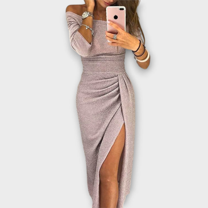 Malena™ | Vestito spalle scoperte glitterato