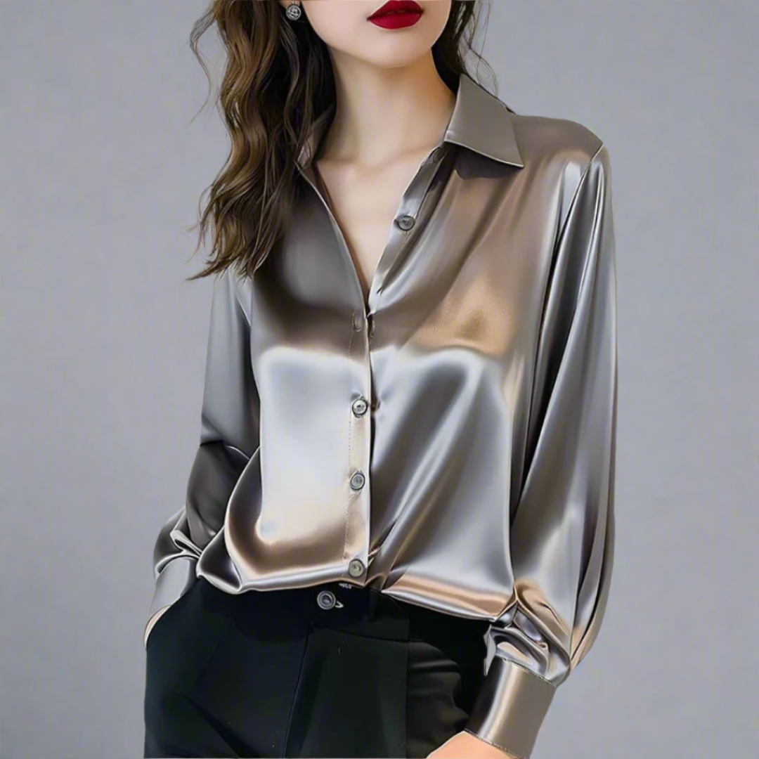 Wendaline™ | Blusa satin elegante