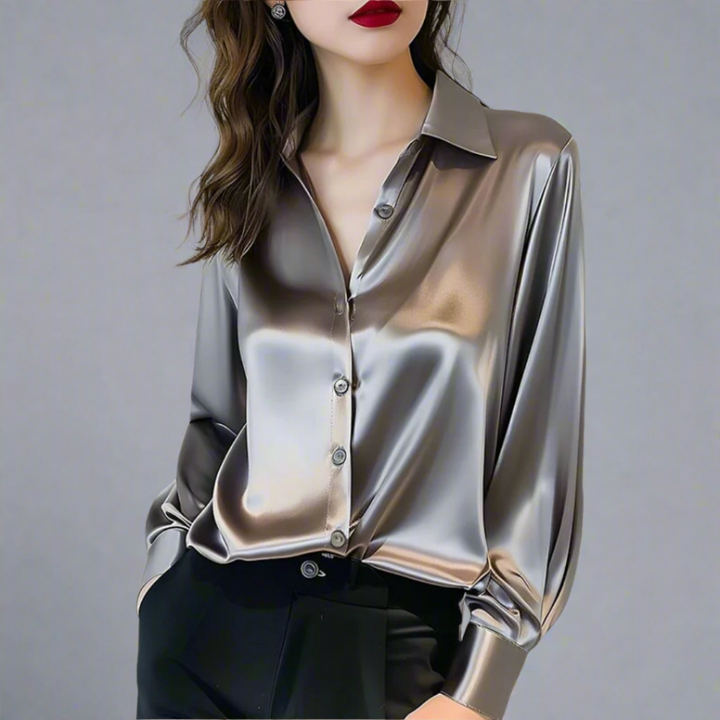 Wendaline™ | Blusa satin elegante