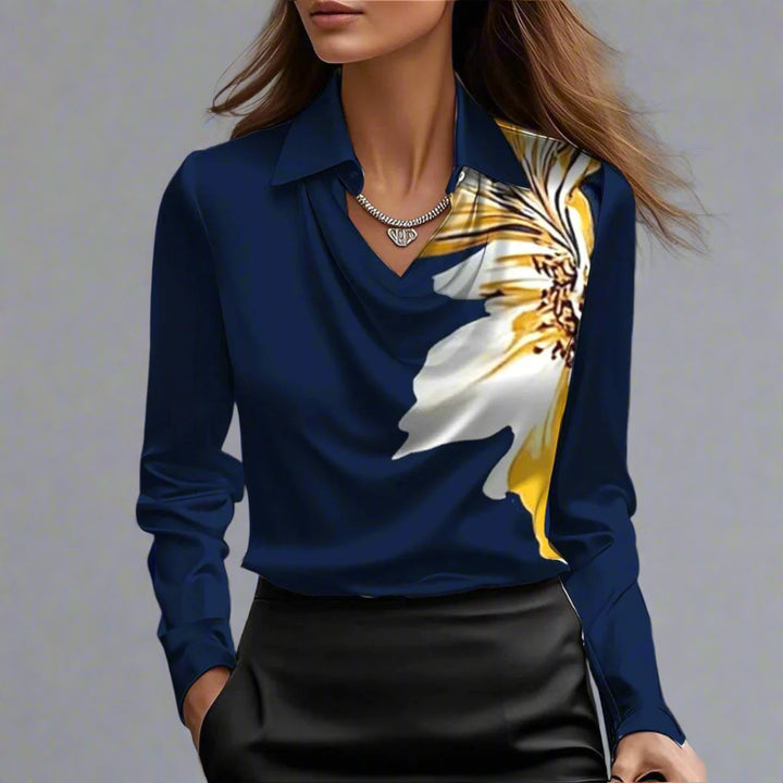 Malvina™ | Blusa satin drappeggiata