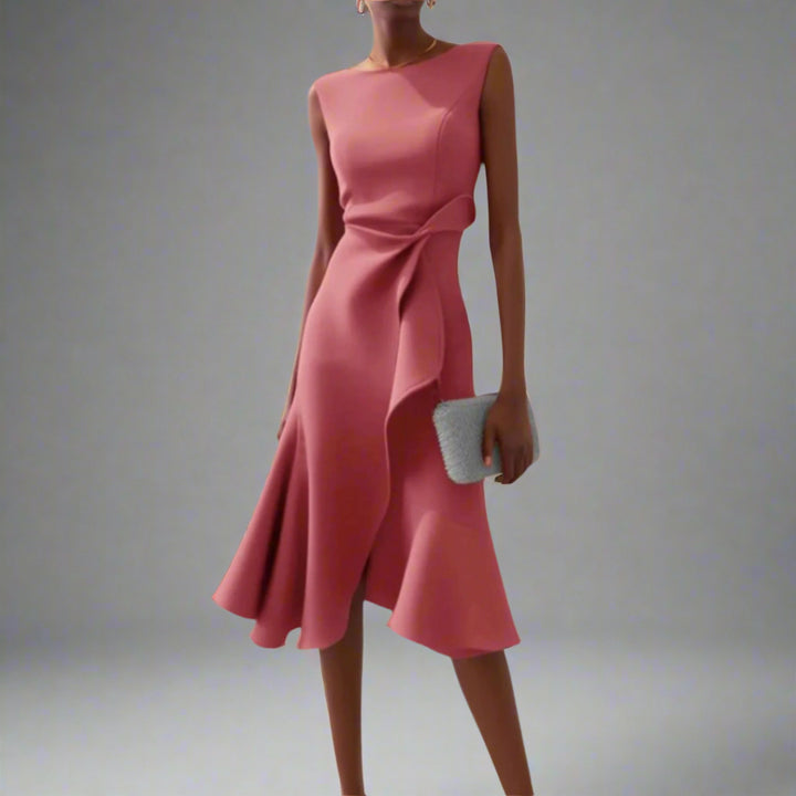 Lucia™ | Abito midi drappeggiato