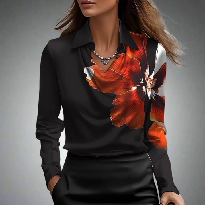 Malvina™ | Blusa satin drappeggiata