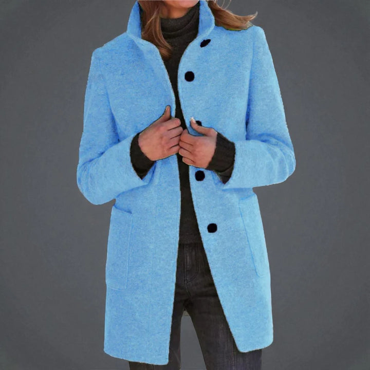 Vintora™ – Giacca a vento retro donna con bottoni e colletto alto