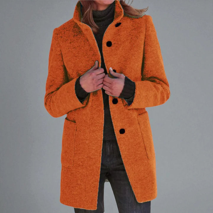 Vintora™ – Giacca a vento retro donna con bottoni e colletto alto