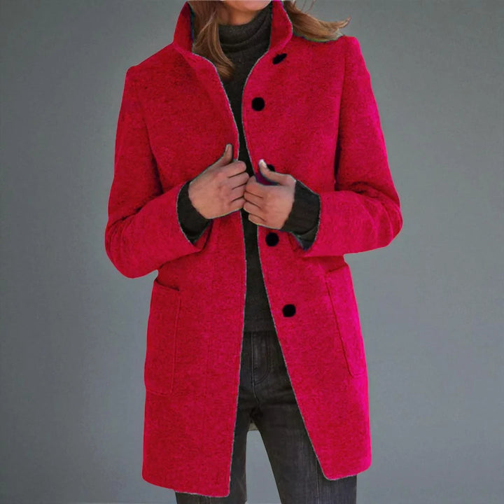 Vintora™ – Giacca a vento retro donna con bottoni e colletto alto