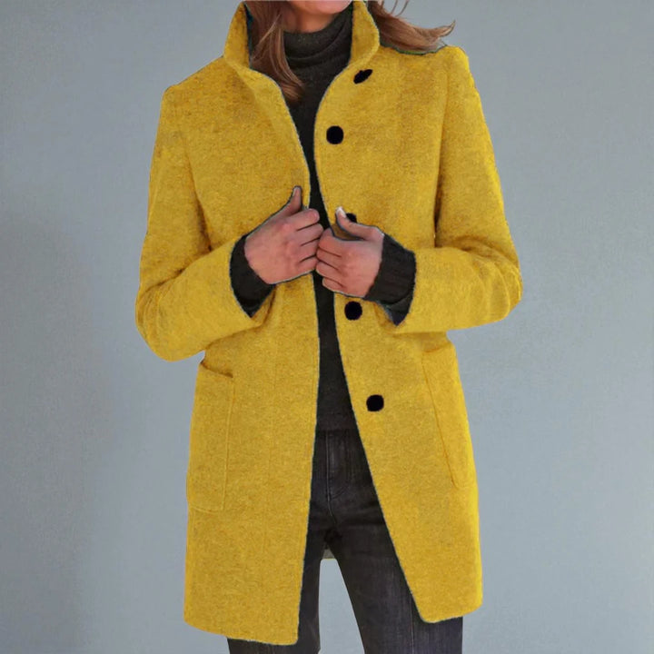 Vintora™ – Giacca a vento retro donna con bottoni e colletto alto