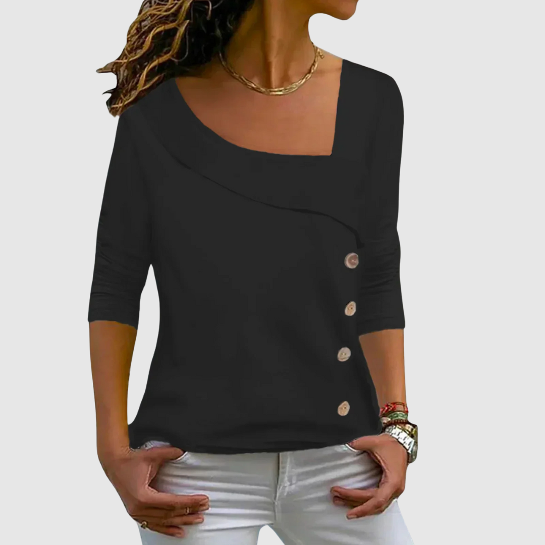 Perla™ | Blusa elegante con bottoni