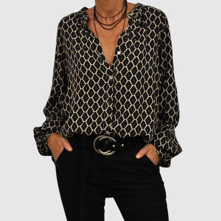 Clotilde™ | Blusa geometrica premium