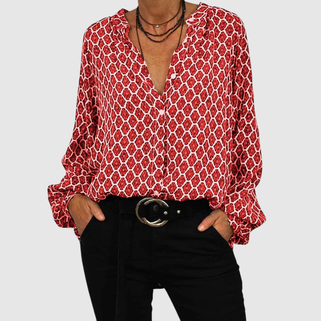 Clotilde™ | Blusa geometrica premium