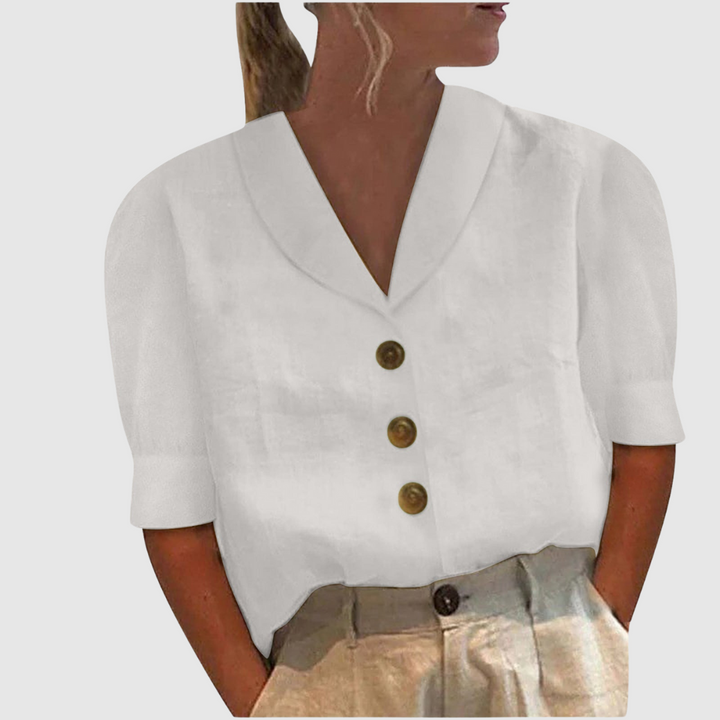 Palmira™ | Blusa rétro con nodo elegante