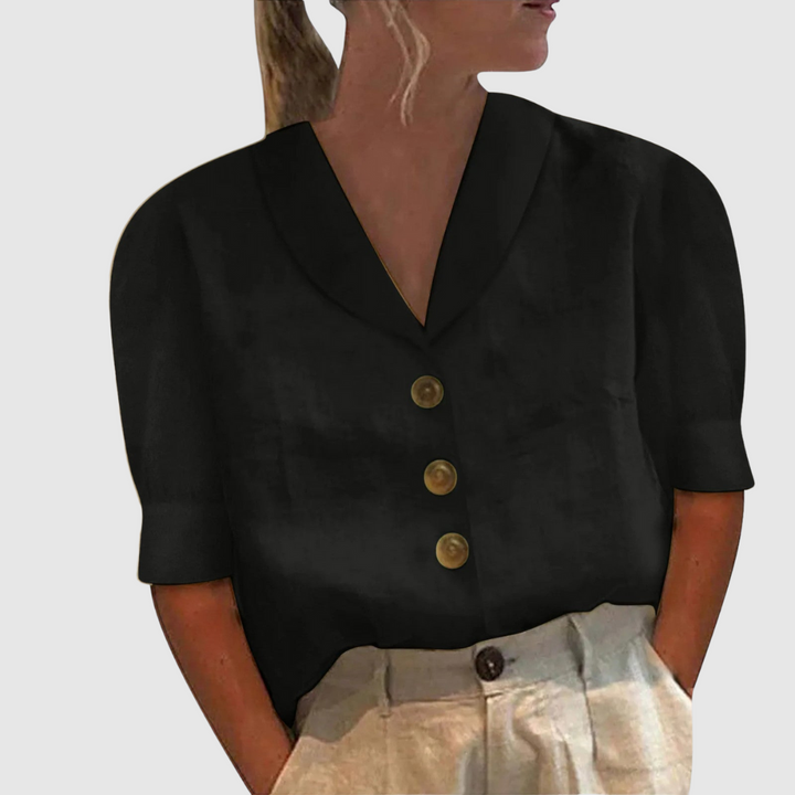 Palmira™ | Blusa rétro con nodo elegante