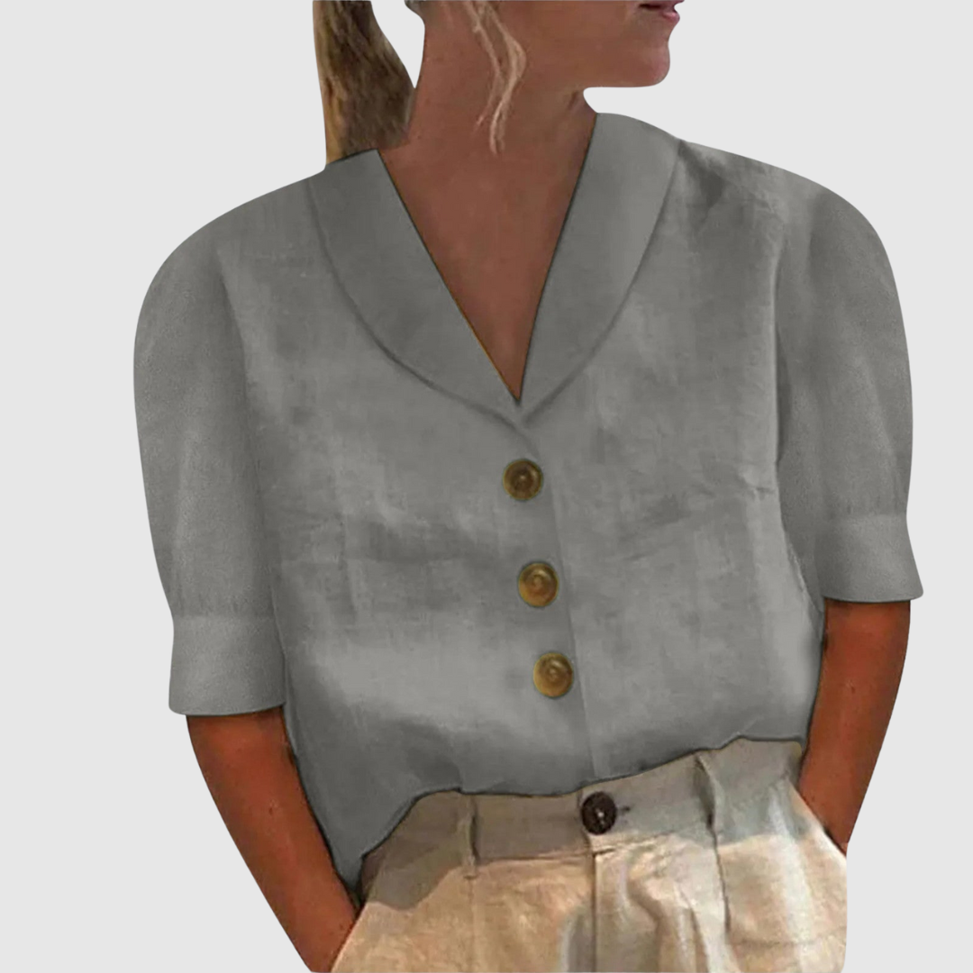 Palmira™ | Blusa rétro con nodo elegante
