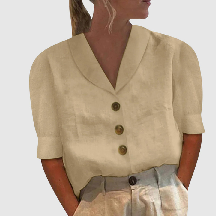 Palmira™ | Blusa rétro con nodo elegante