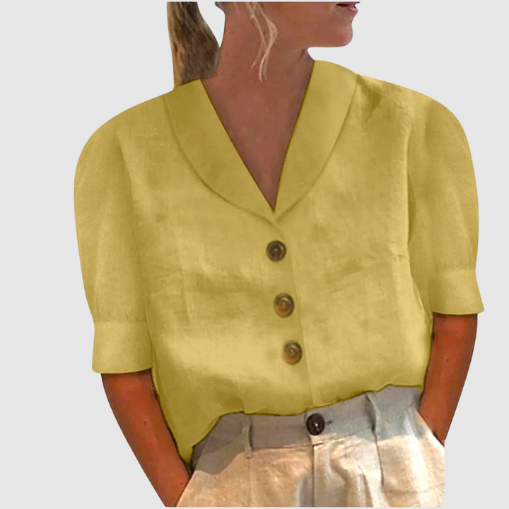 Palmira™ | Blusa rétro con nodo elegante