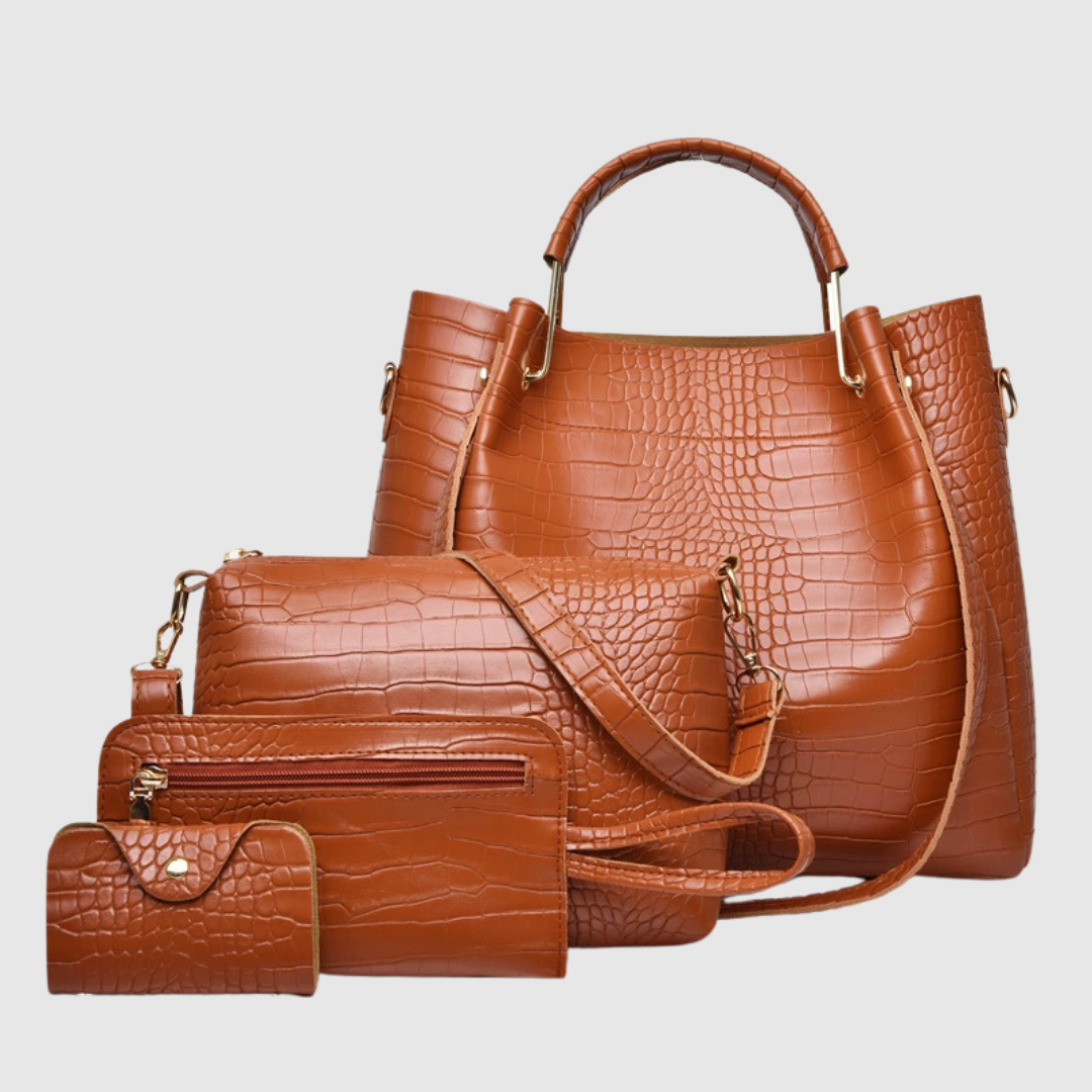 Giuliana™ | Set di borse vintage in pelle squamata