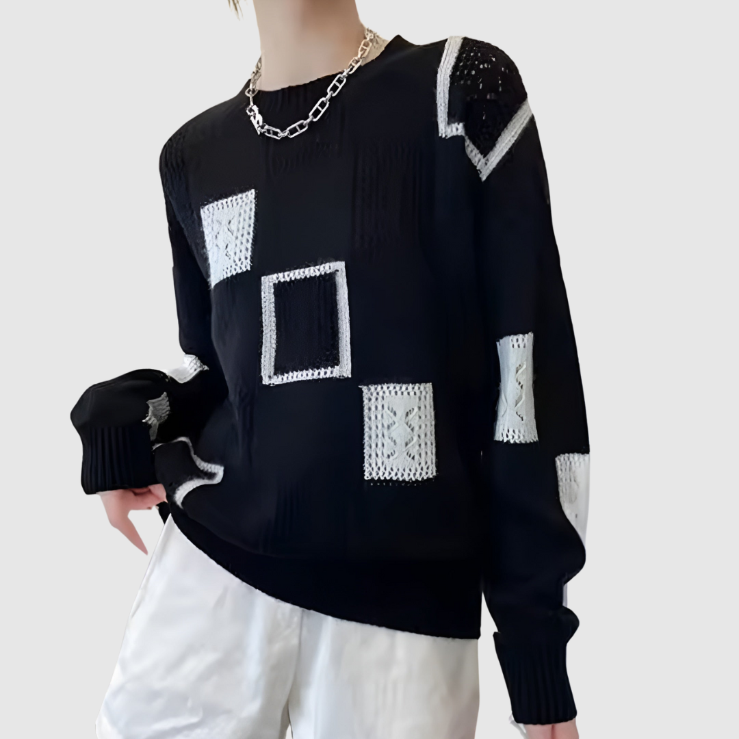 Fabiana™ | Maglione in filato a quadri