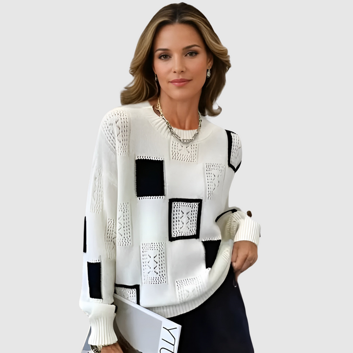 Fabiana™ | Maglione in filato a quadri