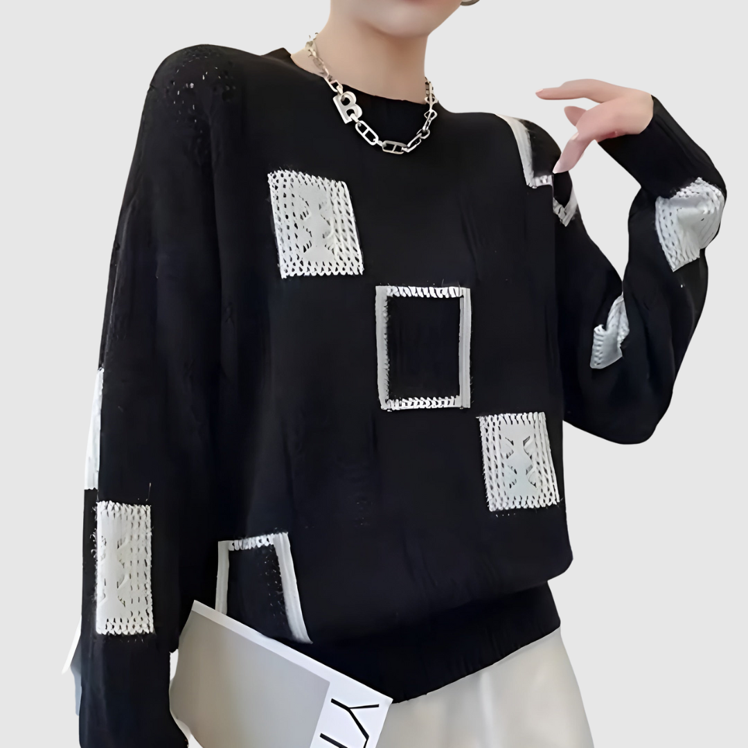 Fabiana™ | Maglione in filato a quadri