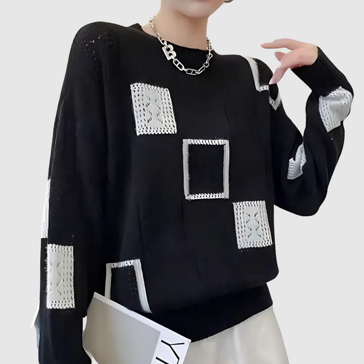 Fabiana™ | Maglione in filato a quadri