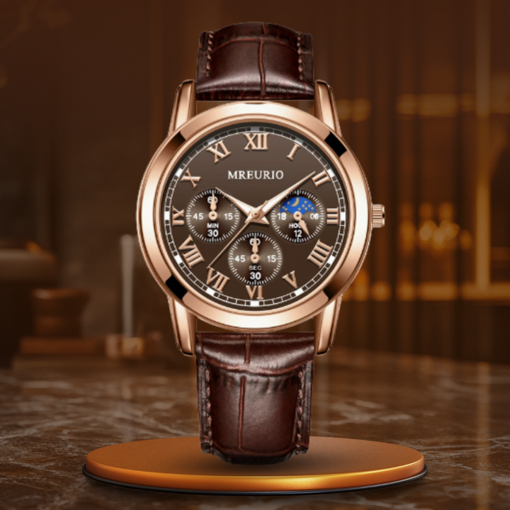 Gaetano™ | Orologio al quarzo casual in pelle
