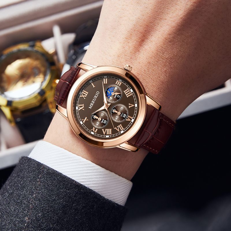 Gaetano™ | Orologio al quarzo casual in pelle