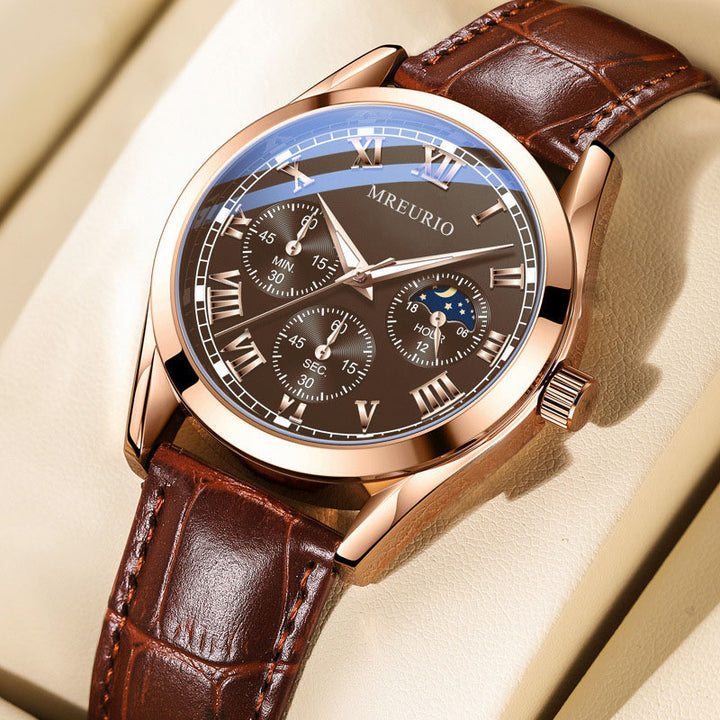 Gaetano™ | Orologio al quarzo casual in pelle