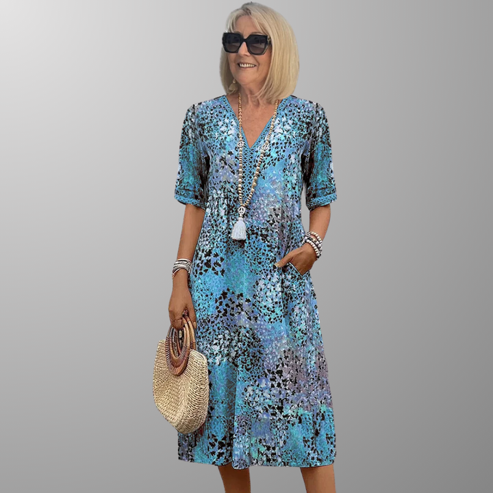 Helen™ | Maxi abito floreale elegante