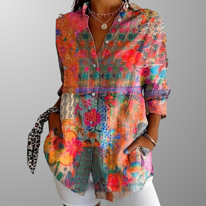 Annika™ | Blusa colorata con fantasia