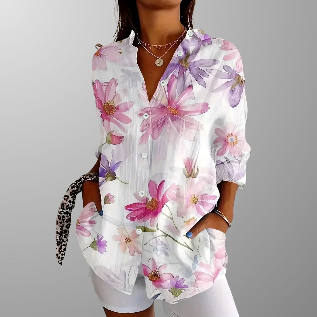 Annika™ | Blusa colorata con fantasia