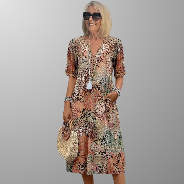 Helen™ | Maxi abito floreale elegante