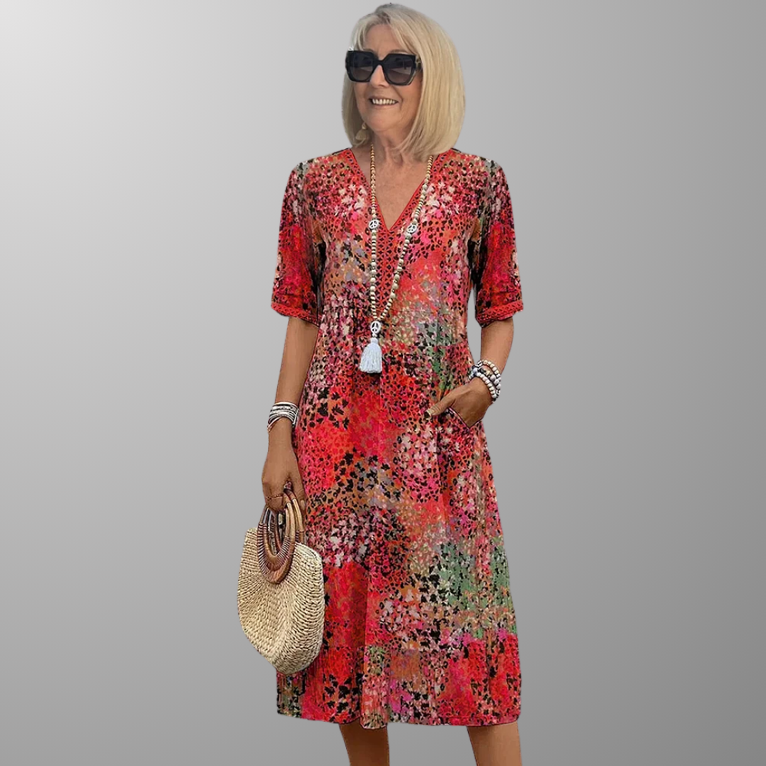 Helen™ | Maxi abito floreale elegante