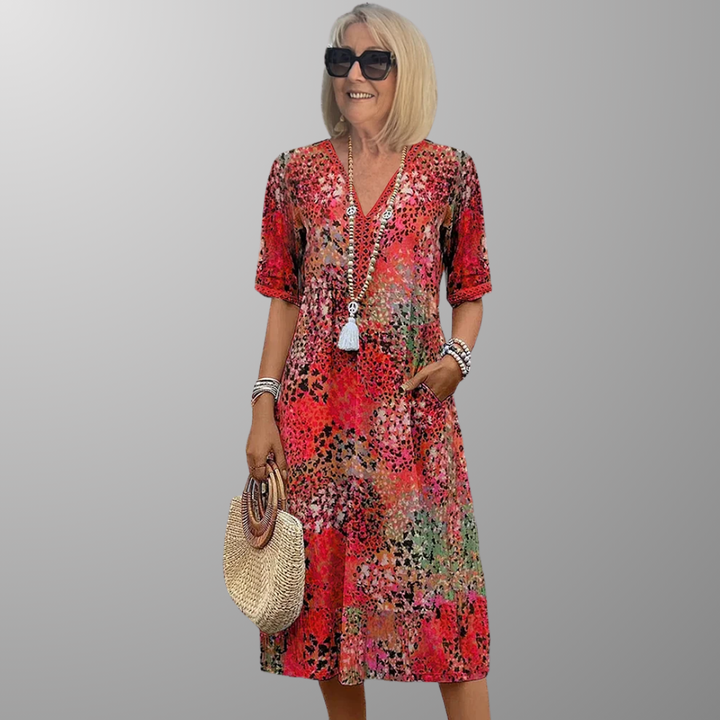 Helen™ | Maxi abito floreale elegante